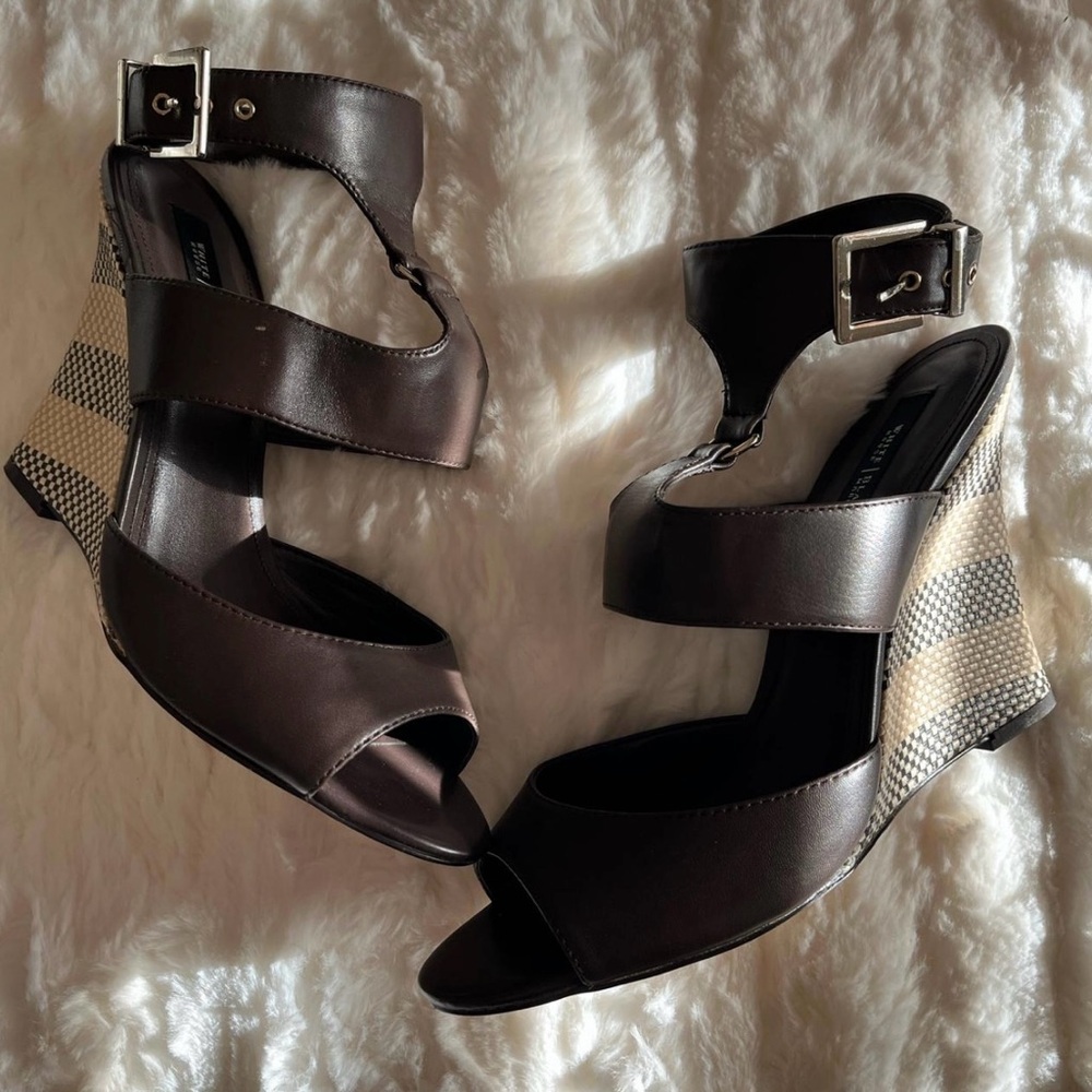 Elegant Brown Wedge Sandals